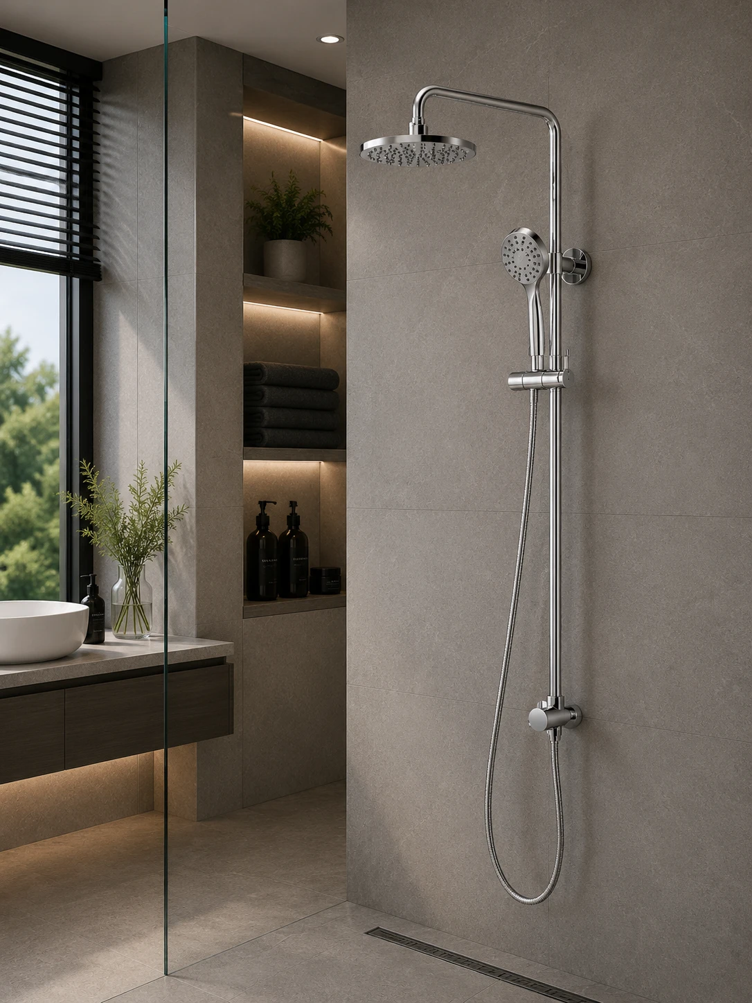 Bộ cần trượt sen tắm cây nóng lạnh BB617