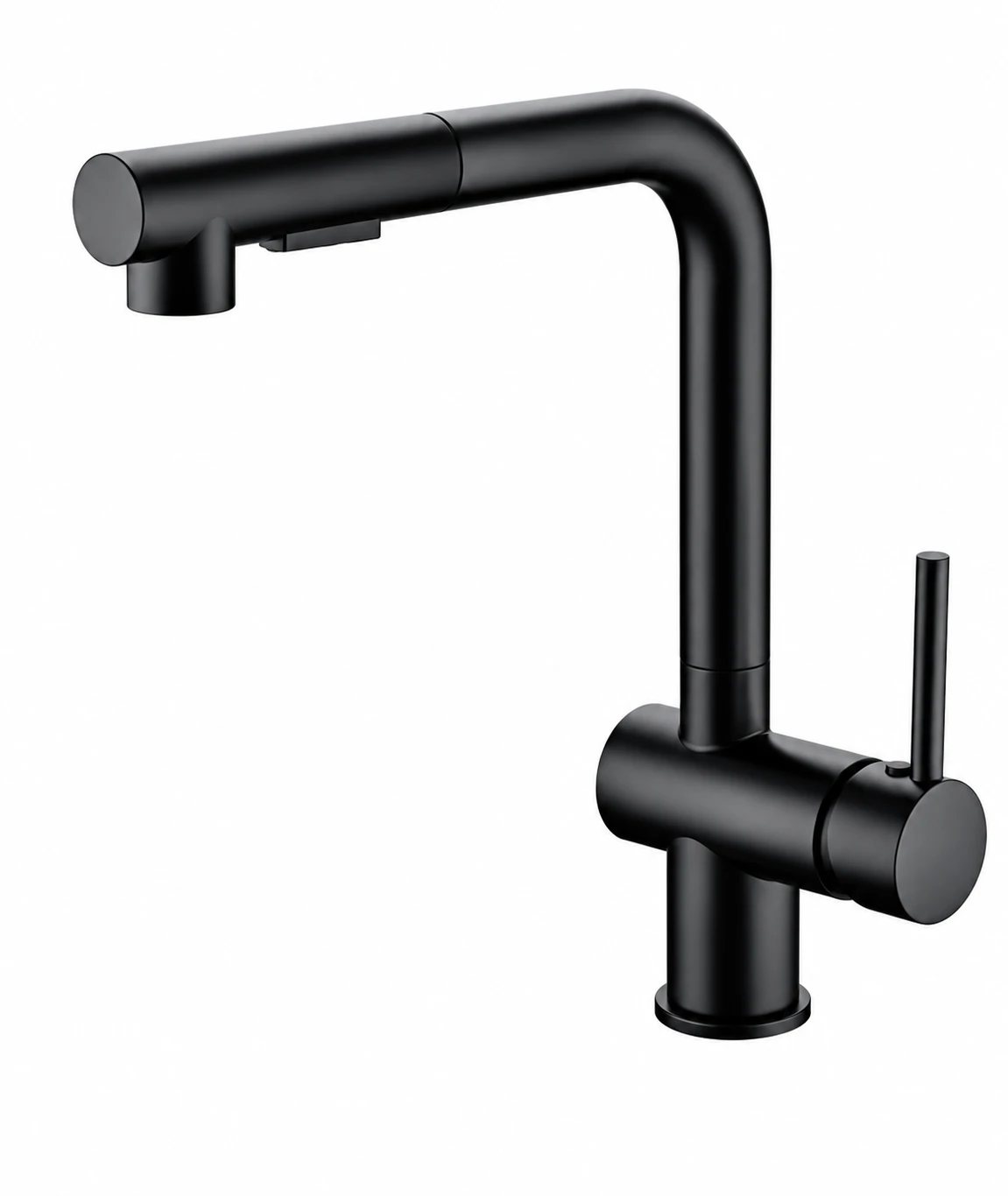 Vòi bếp nóng lạnh rút dây màu Niken Đen KNN1388