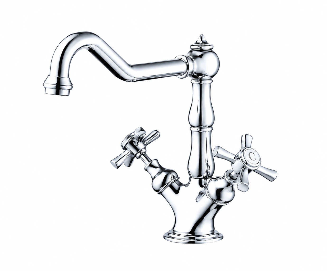 Vòi lavabo nóng lạnh 1 lỗ mạ Crôm 60C4088MAC