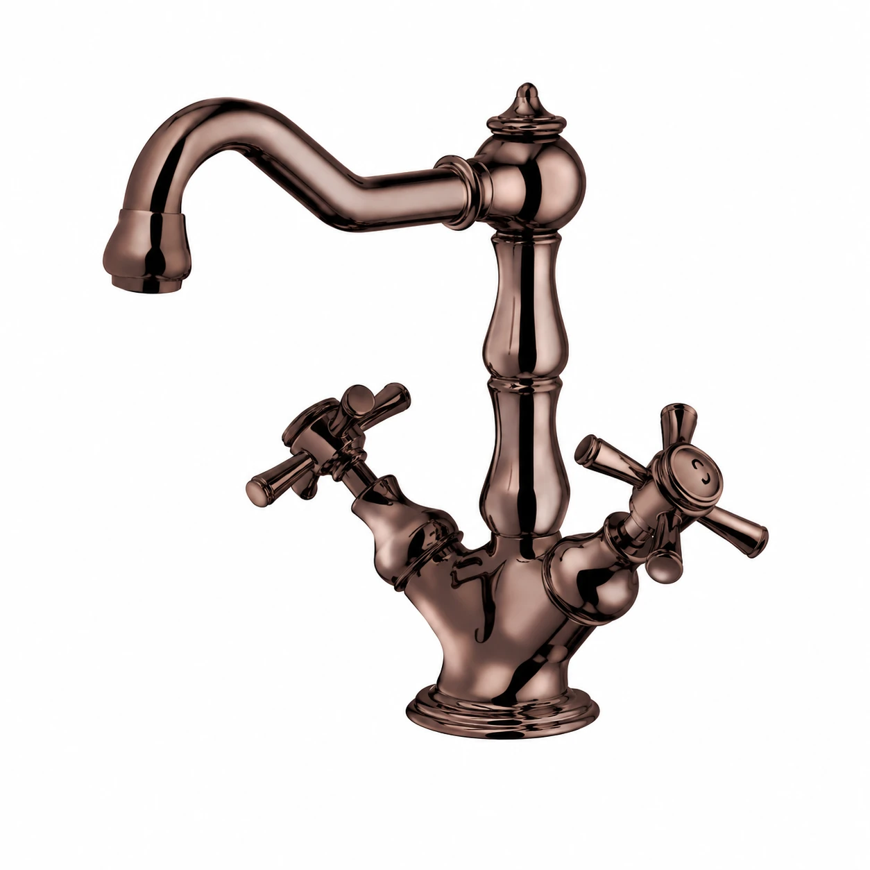 Vòi lavabo nóng lanh 1 lỗ mạ Đồng Cổ 60C4088MOR