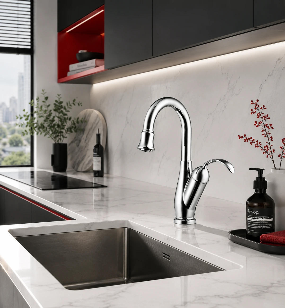 Vòi Lavabo nóng lạnh BNT81088