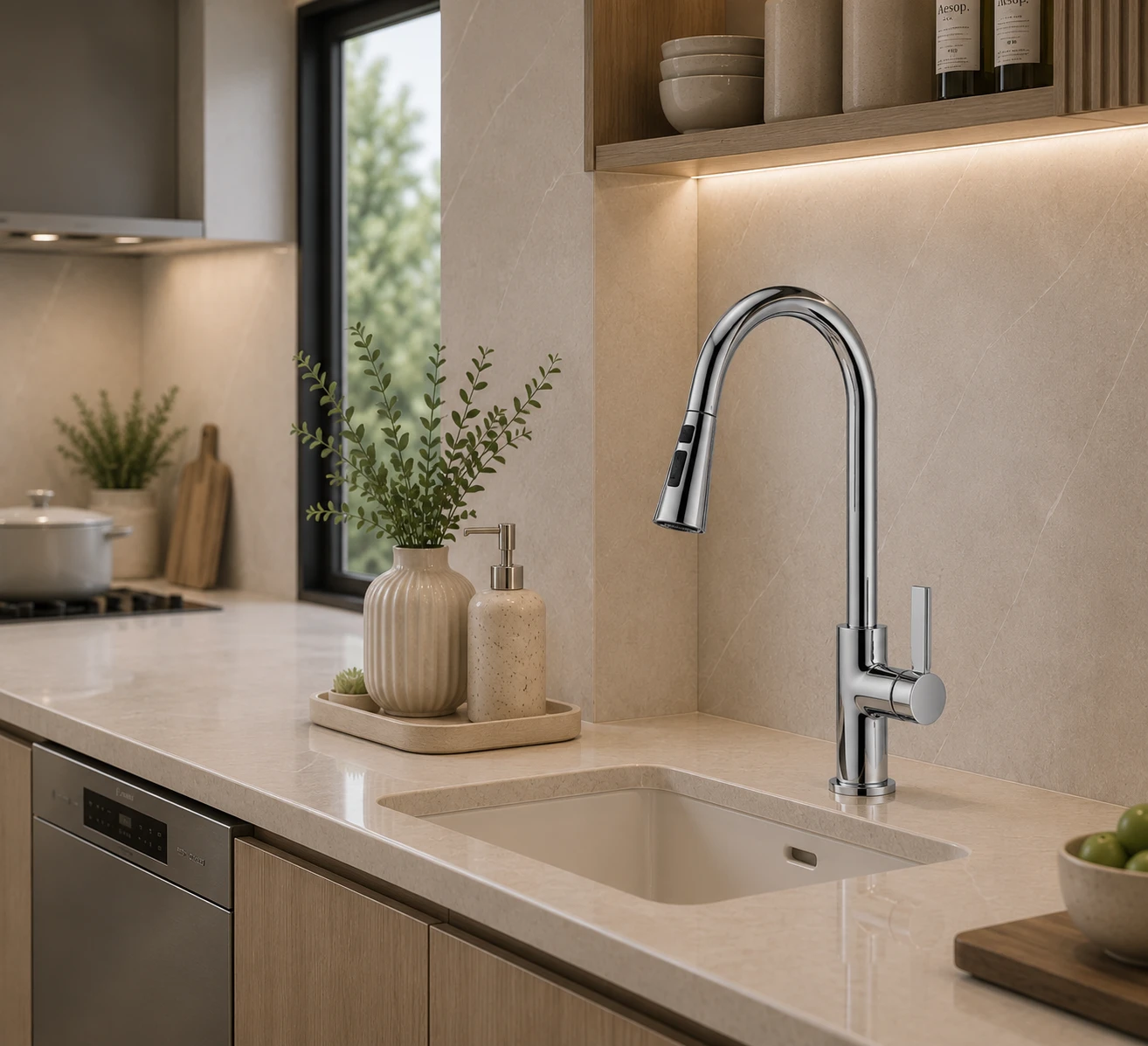 Vòi bếp nóng lạnh KPU1416