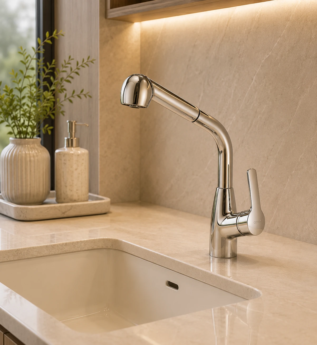 Vòi bếp nóng lạnh KPU1417