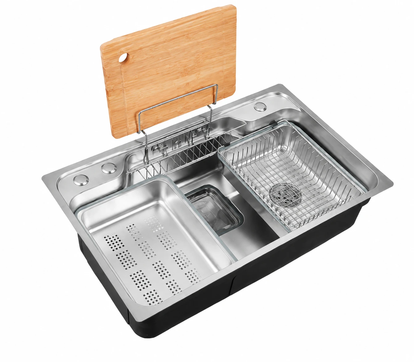 Chậu rửa 01 hố mặt nhám giật cấp DS7546