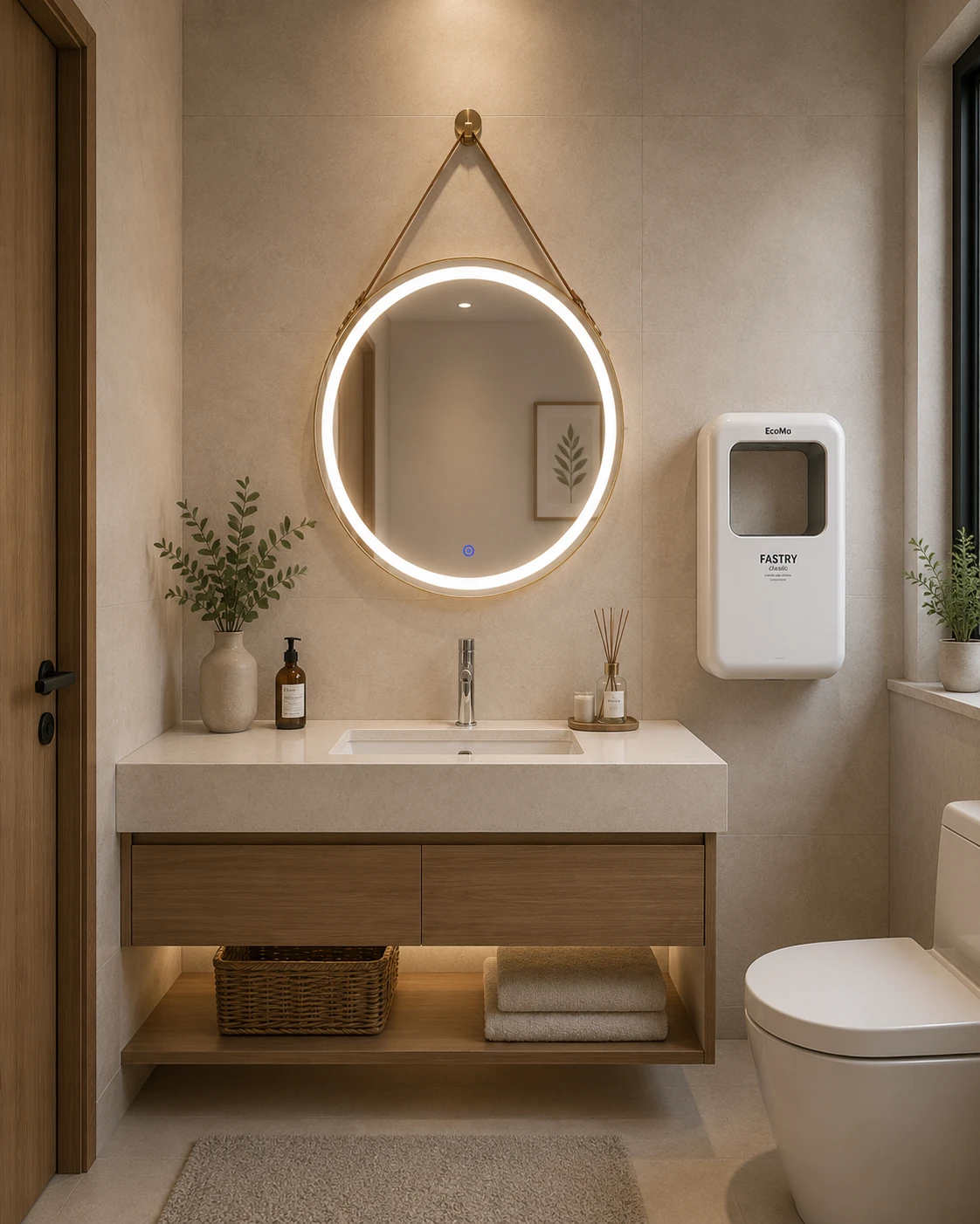 Gương LED khung Aluminum viền vàng CLG 325