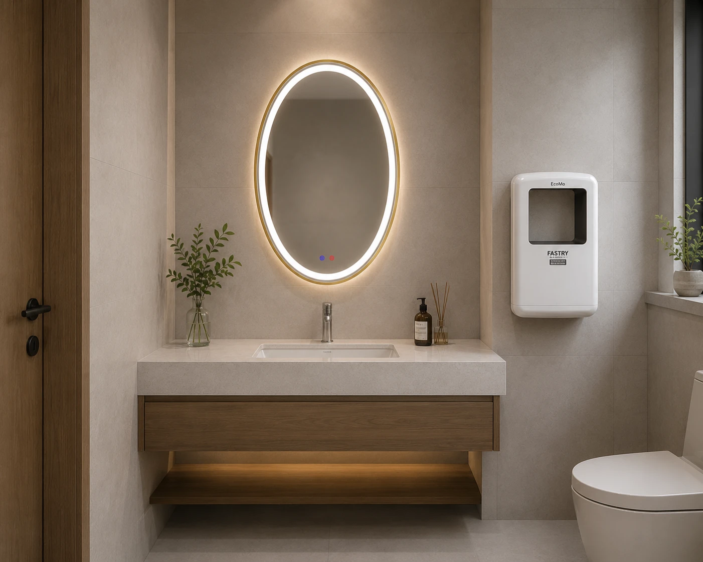 Gương LED khung Aluminum viền vàng CLG 340