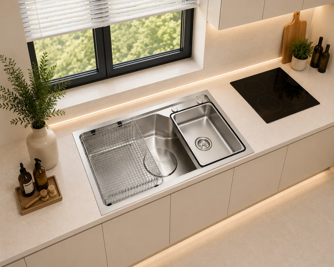 Chậu rửa một hố, một lỗ thoát tràn DS8048
