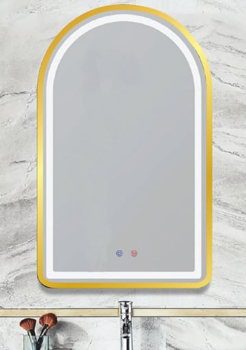 Gương LED khung Aluminum viền vàng CLG ...